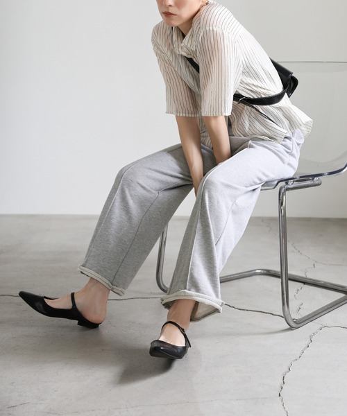 select MOCA（セレクトモカ）の「スウェットピンタックパンツ（スウェットパンツ・レディース・ブラック/グレー/オフホワイト・MEDIUM/LARGE）」の6枚目の写真