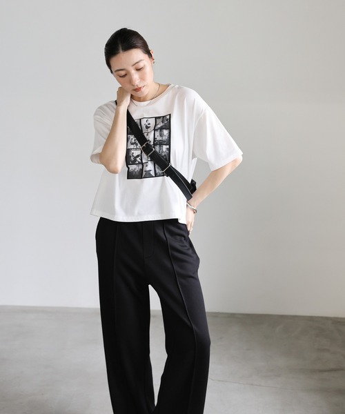 select MOCA（セレクトモカ）の「スウェットピンタックパンツ（スウェットパンツ・レディース・ブラック/グレー/オフホワイト・MEDIUM/LARGE）」の13枚目の写真