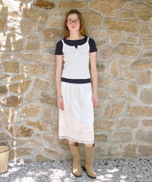 GIUNON(ジウノン)の「pico lace button camisole / ピコレースボタンキャミソール(キャミソール・レディース・ホワイト/ネイビー/グレー/ピンク・FREE)」の19枚目の写真