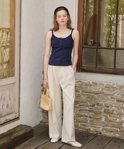 GIUNON(ジウノン)の「pico lace button camisole / ピコレースボタンキャミソール(キャミソール・レディース・ホワイト/ネイビー/グレー/ピンク・FREE)」の22枚目の写真