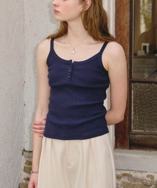 pico lace button camisole / ピコレースボタンキャミソール