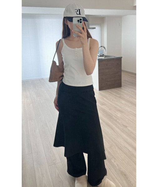 GIUNON(ジウノン)の「pico lace button camisole / ピコレースボタンキャミソール(キャミソール・レディース・ホワイト/ネイビー/グレー/ピンク・FREE)」の21枚目の写真