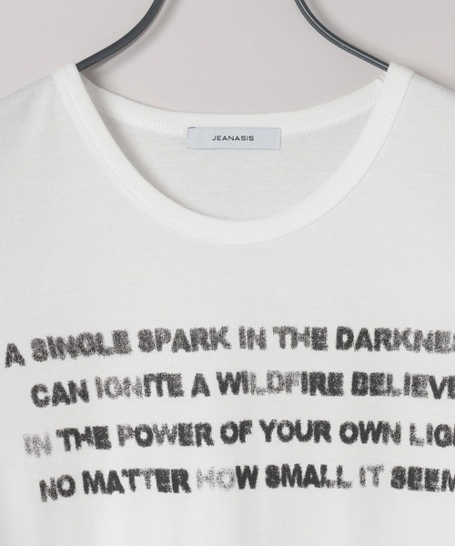 JEANASIS（ジーナシス）の「キョウネンフライスロゴチビTEE/497133（Tシャツ/カットソー・レディース・チャコールグレー/ホワイト/レッド・FREE）」の5枚目の写真