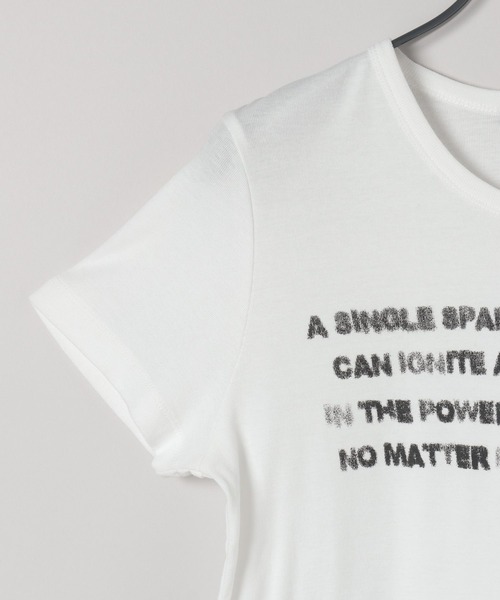 JEANASIS（ジーナシス）の「キョウネンフライスロゴチビTEE/497133（Tシャツ/カットソー・レディース・チャコールグレー/ホワイト/レッド・FREE）」の6枚目の写真