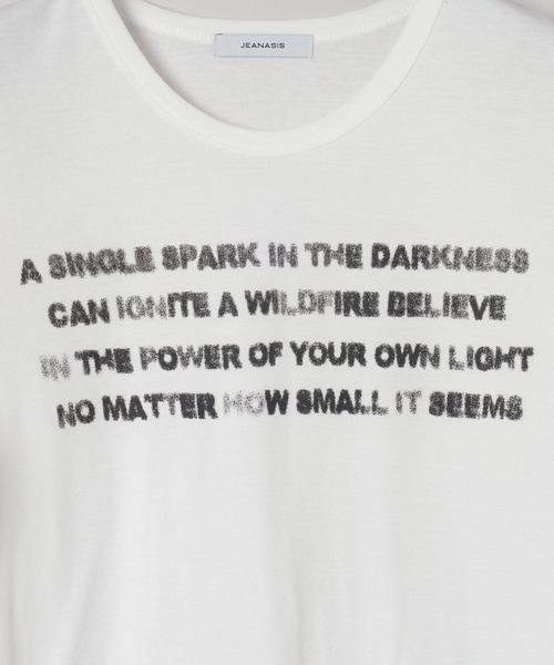 JEANASIS（ジーナシス）の「キョウネンフライスロゴチビTEE/497133（Tシャツ/カットソー・レディース・チャコールグレー/ホワイト/レッド・FREE）」の9枚目の写真