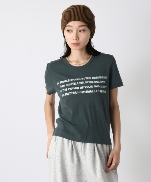 JEANASIS（ジーナシス）の「キョウネンフライスロゴチビTEE/497133（Tシャツ/カットソー・レディース・チャコールグレー/ホワイト/レッド・FREE）」の17枚目の写真