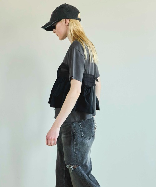 Docking Twisted T-shirt/ドッキングツイステッドTシャツ