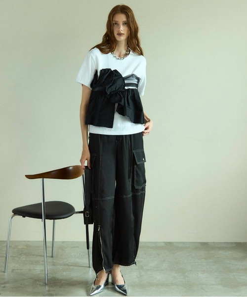 Docking Twisted T-shirt/ドッキングツイステッドTシャツ