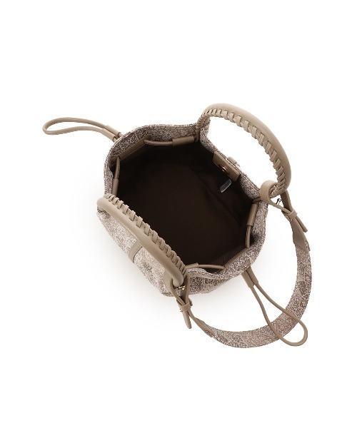 Samantha Thavasa（サマンサタバサ）の「エキゾチックモチーフジャガード巾着バッグ（ショルダーバッグ・レディース・グレイッシュベージュ/ネイビー・FREE）」の19枚目の写真