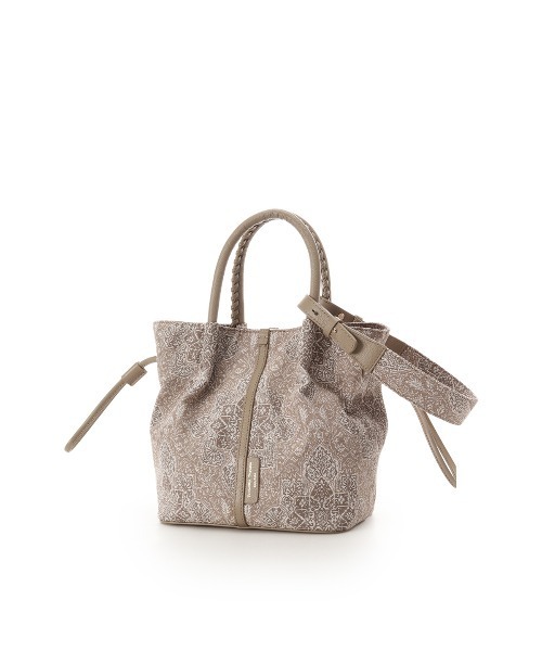 Samantha Thavasa（サマンサタバサ）の「エキゾチックモチーフジャガード巾着バッグ（ショルダーバッグ・レディース・グレイッシュベージュ/ネイビー・FREE）」の22枚目の写真