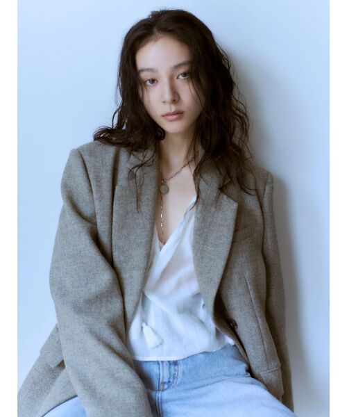 Ungrid（アングリッド）の「メッシュコンビショートブラウス（シャツ/ブラウス・レディース・オフホワイト/ブラック/オレンジ・FREE）」の5枚目の写真