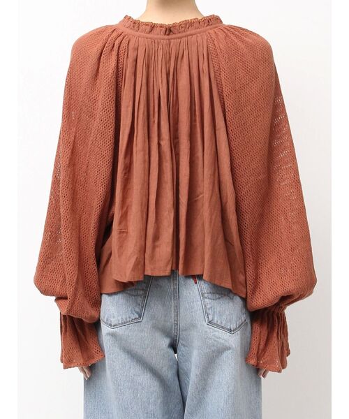 Ungrid（アングリッド）の「メッシュコンビショートブラウス（シャツ/ブラウス・レディース・オフホワイト/ブラック/オレンジ・FREE）」の22枚目の写真