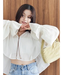 Ungrid | メッシュコンビショートブラウス(シャツ/ブラウス)