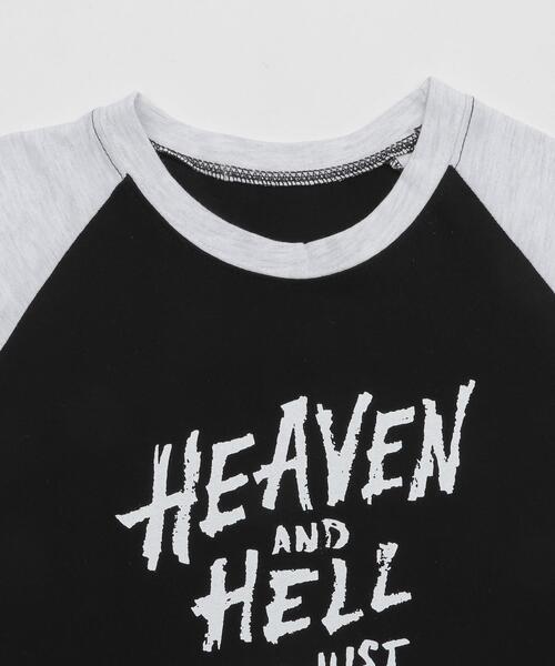 WOND(ウォンド)の「WOND/HEAVENHELLラグランT(Tシャツ/カットソー・レディース・ネイビー/ブラック・FREE)」の14枚目の写真