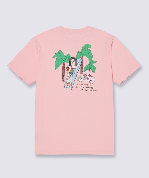 VANS(バンズ)の「RIROO ウィメンズ RABBIT Tシャツ(Tシャツ/カットソー・レディース・ホワイト/ピンク・SMALL/MEDIUM/LARGE/X-SMALL/X-LARGE)」の3枚目の写真