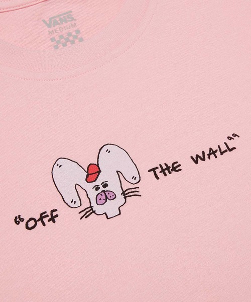 VANS(バンズ)の「RIROO ウィメンズ RABBIT Tシャツ(Tシャツ/カットソー・レディース・ホワイト/ピンク・SMALL/MEDIUM/LARGE/X-SMALL/X-LARGE)」の6枚目の写真