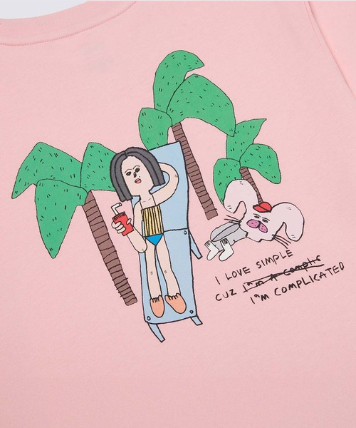 VANS(バンズ)の「RIROO ウィメンズ RABBIT Tシャツ(Tシャツ/カットソー・レディース・ホワイト/ピンク・SMALL/MEDIUM/LARGE/X-SMALL/X-LARGE)」の7枚目の写真