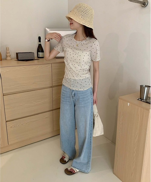 大人気！mnml★シアー ガーゼ Tシャツ SHEER TIGHT TOPS/シアータイトトップス（Tシャツ/カットソー