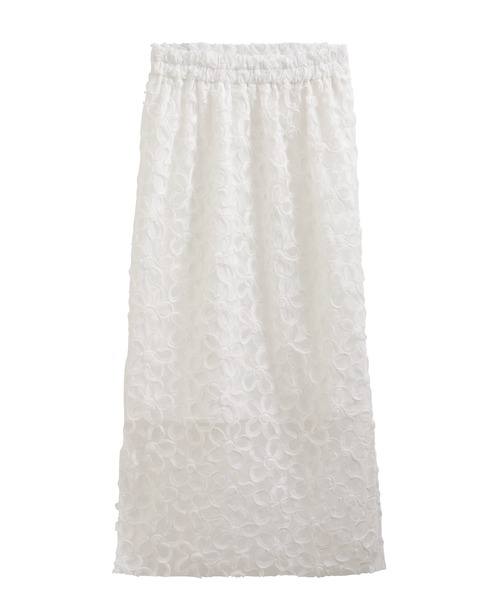 MERAKI（メラキ）の「フラワーチュールスカート（スカート・レディース・ブラック/ホワイト・S/M）」の8枚目の写真
