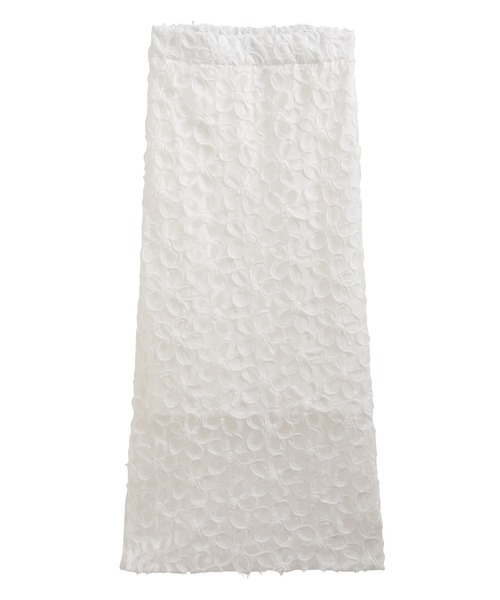 MERAKI（メラキ）の「フラワーチュールスカート（スカート・レディース・ブラック/ホワイト・S/M）」の9枚目の写真