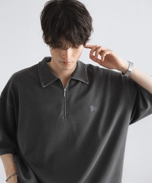 RAGEBLUE | ピグメント加工/ダンボールハーフジップTシャツ(Tシャツ/カットソー)