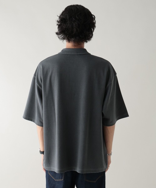 RAGEBLUE（レイジブルー）の「ピグメント加工/ダンボールハーフジップTシャツ（Tシャツ/カットソー・メンズ・ネイビー/ブラウン/グレー/アイボリー・MEDIUM/LARGE）」の11枚目の写真