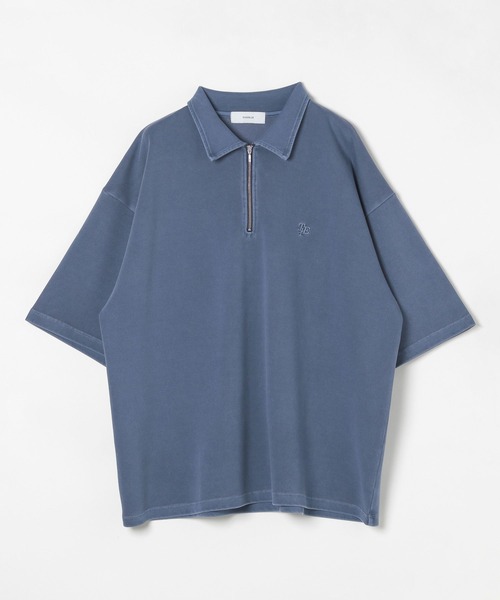 RAGEBLUE（レイジブルー）の「ピグメント加工/ダンボールハーフジップTシャツ（Tシャツ/カットソー・メンズ・ネイビー/ブラウン/グレー/アイボリー・MEDIUM/LARGE）」の7枚目の写真