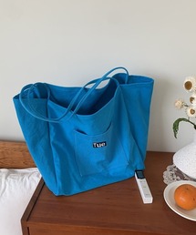 ワンポイント刺繍ロゴビッグキャンバストートバッグ