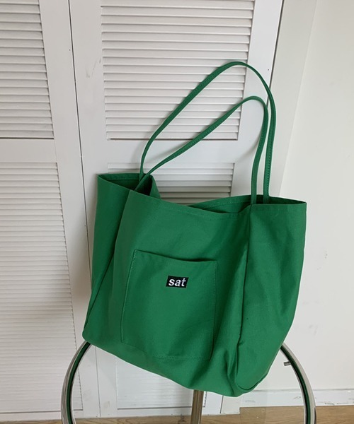 Ressaca（レサーカ）の「ワンポイント刺繍ロゴビッグキャンバストートバッグ（トートバッグ・レディース・イエロー/オレンジ/レッド/ブルー/ホワイト/グリーン/ブラック・FREE）」の4枚目の写真