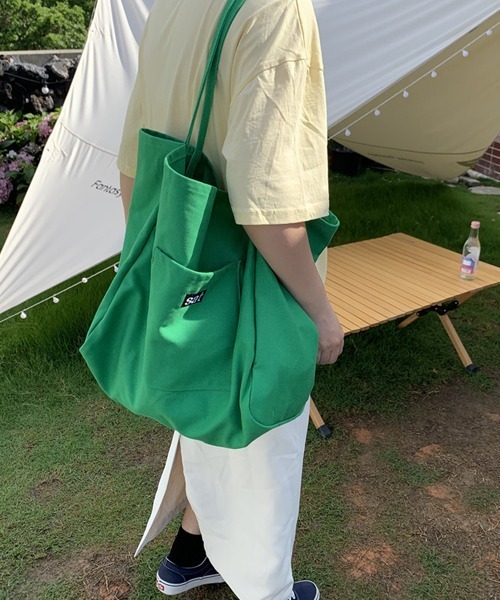 Ressaca（レサーカ）の「ワンポイント刺繍ロゴビッグキャンバストートバッグ（トートバッグ・レディース・イエロー/オレンジ/レッド/ブルー/ホワイト/グリーン/ブラック・FREE）」の20枚目の写真