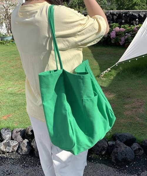 Ressaca（レサーカ）の「ワンポイント刺繍ロゴビッグキャンバストートバッグ（トートバッグ・レディース・イエロー/オレンジ/レッド/ブルー/ホワイト/グリーン/ブラック・FREE）」の21枚目の写真