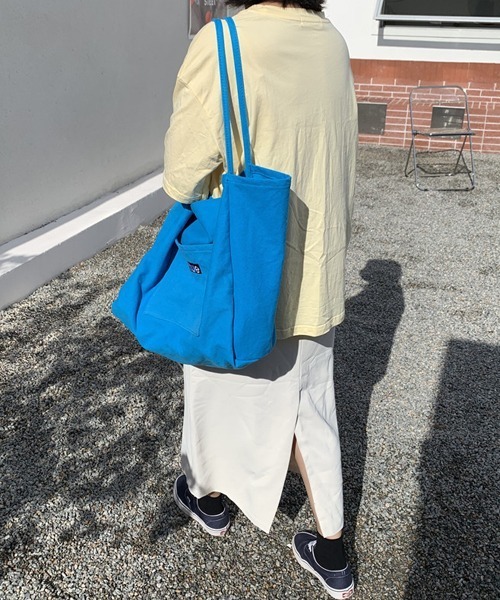 Ressaca（レサーカ）の「ワンポイント刺繍ロゴビッグキャンバストートバッグ（トートバッグ・レディース・イエロー/オレンジ/レッド/ブルー/ホワイト/グリーン/ブラック・FREE）」の16枚目の写真