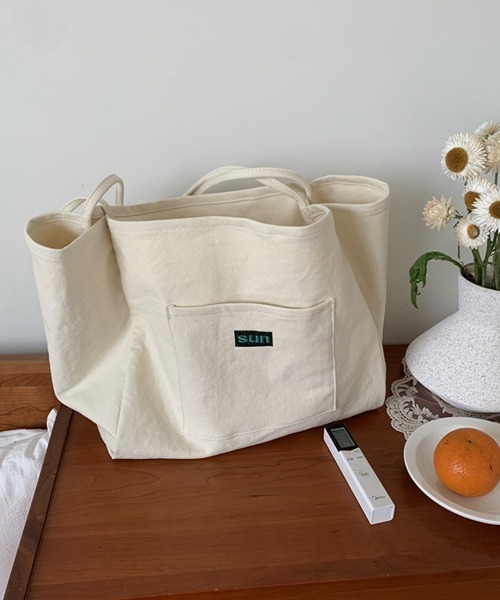 Ressaca（レサーカ）の「ワンポイント刺繍ロゴビッグキャンバストートバッグ（トートバッグ・レディース・イエロー/オレンジ/レッド/ブルー/ホワイト/グリーン/ブラック・FREE）」の11枚目の写真