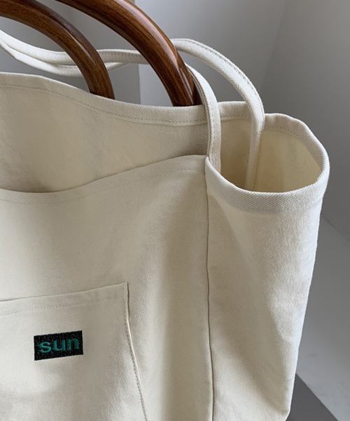 Ressaca（レサーカ）の「ワンポイント刺繍ロゴビッグキャンバストートバッグ（トートバッグ・レディース・イエロー/オレンジ/レッド/ブルー/ホワイト/グリーン/ブラック・FREE）」の14枚目の写真