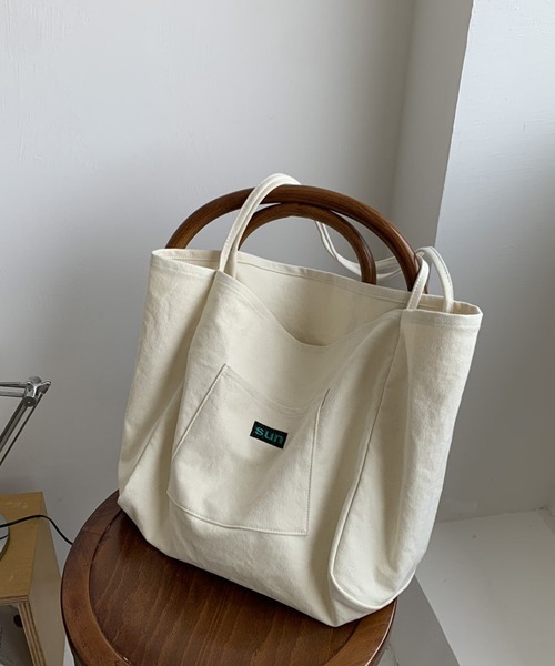 Ressaca（レサーカ）の「ワンポイント刺繍ロゴビッグキャンバストートバッグ（トートバッグ・レディース・イエロー/オレンジ/レッド/ブルー/ホワイト/グリーン/ブラック・FREE）」の9枚目の写真