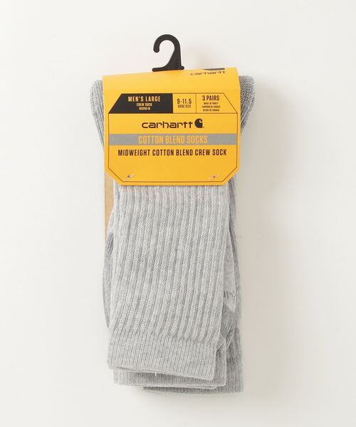 Carhartt(カーハート)の「【T11】【CARHARTT/カーハート】Midweight Cotton Blend Crew Sock 3-Pack(ソックス/靴下・メンズ・ホワイト/ネイビー/グレー/ブラック/カーキ・LARGE/MEDIUM)」の3枚目の写真