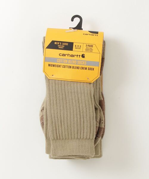 Carhartt(カーハート)の「【T11】【CARHARTT/カーハート】Midweight Cotton Blend Crew Sock 3-Pack(ソックス/靴下・メンズ・ホワイト/ネイビー/グレー/ブラック/カーキ・LARGE/MEDIUM)」の4枚目の写真