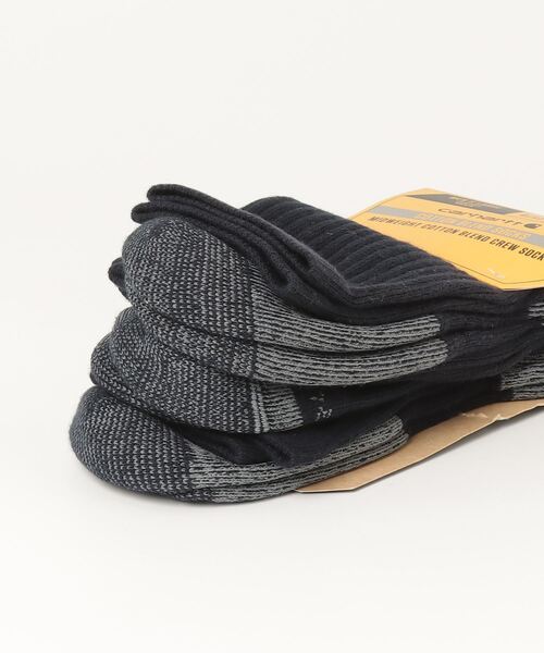 Carhartt(カーハート)の「【T11】【CARHARTT/カーハート】Midweight Cotton Blend Crew Sock 3-Pack(ソックス/靴下・メンズ・ホワイト/ネイビー/グレー/ブラック/カーキ・LARGE/MEDIUM)」の9枚目の写真