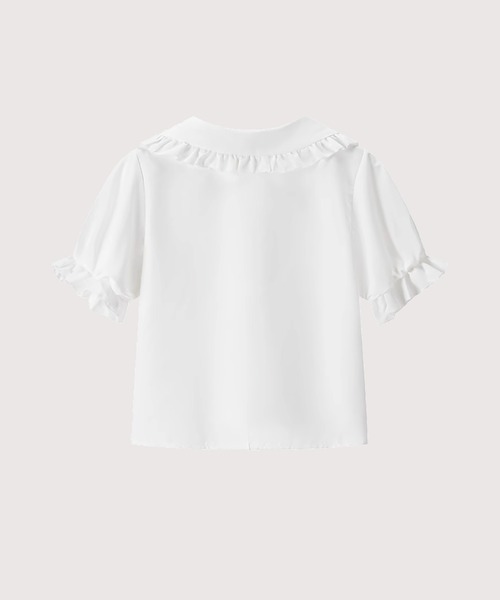 LA POMME petit（ラポミ・プチ）の「Sweet Ruffle Shirt（シャツ/ブラウス・レディース・ホワイト・FREE）」の2枚目の写真