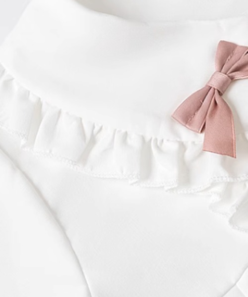 LA POMME petit（ラポミ・プチ）の「Sweet Ruffle Shirt（シャツ/ブラウス・レディース・ホワイト・FREE）」の3枚目の写真
