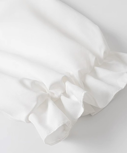 LA POMME petit（ラポミ・プチ）の「Sweet Ruffle Shirt（シャツ/ブラウス・レディース・ホワイト・FREE）」の4枚目の写真