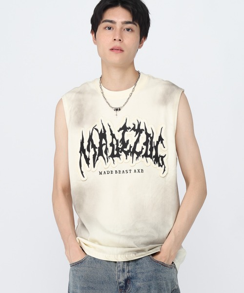 3.3 Field Trip （3.3フィールドトリップ）の「3.3 Field Trip／ゴスロゴルーズノースリーブ（Tシャツ/カットソー・メンズ・ベージュ/ホワイト/ブラック・FREE）」の3枚目の写真