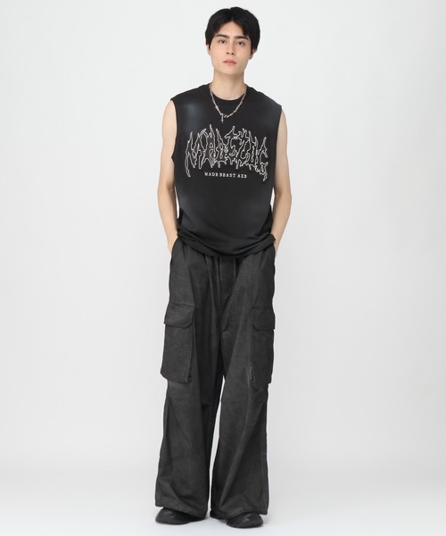 3.3 Field Trip （3.3フィールドトリップ）の「3.3 Field Trip／ゴスロゴルーズノースリーブ（Tシャツ/カットソー・メンズ・ベージュ/ホワイト/ブラック・FREE）」の12枚目の写真