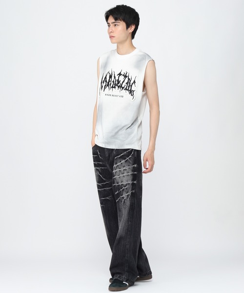 3.3 Field Trip （3.3フィールドトリップ）の「3.3 Field Trip／ゴスロゴルーズノースリーブ（Tシャツ/カットソー・メンズ・ベージュ/ホワイト/ブラック・FREE）」の18枚目の写真