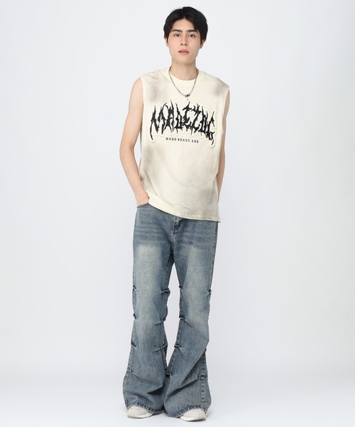 3.3 Field Trip （3.3フィールドトリップ）の「3.3 Field Trip／ゴスロゴルーズノースリーブ（Tシャツ/カットソー・メンズ・ベージュ/ホワイト/ブラック・FREE）」の22枚目の写真