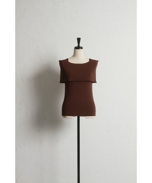 &. NOSTALGIA(アンドドットノスタルジア)の「【ZOZO限定】オフショルノースリニット(ニット/セーター・レディース・ブラック/ブラウン/ホワイト・M)」の18枚目の写真