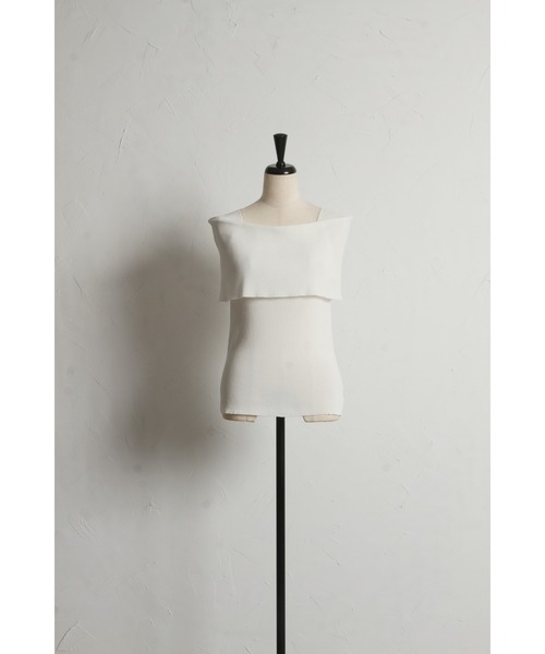 &. NOSTALGIA(アンドドットノスタルジア)の「【ZOZO限定】オフショルノースリニット(ニット/セーター・レディース・ブラック/ブラウン/ホワイト・M)」の20枚目の写真