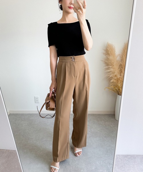 &. NOSTALGIA(アンドドットノスタルジア)の「【ZOZO限定】オフショルノースリニット(ニット/セーター・レディース・ブラック/ブラウン/ホワイト・M)」の7枚目の写真