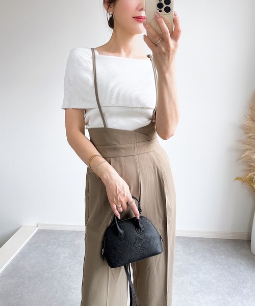 &. NOSTALGIA(アンドドットノスタルジア)の「【ZOZO限定】オフショルノースリニット(ニット/セーター・レディース・ブラック/ブラウン/ホワイト・M)」の16枚目の写真