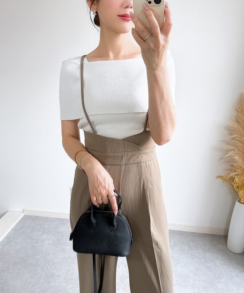 &. NOSTALGIA(アンドドットノスタルジア)の「【ZOZO限定】オフショルノースリニット(ニット/セーター・レディース・ブラック/ブラウン/ホワイト・M)」の17枚目の写真